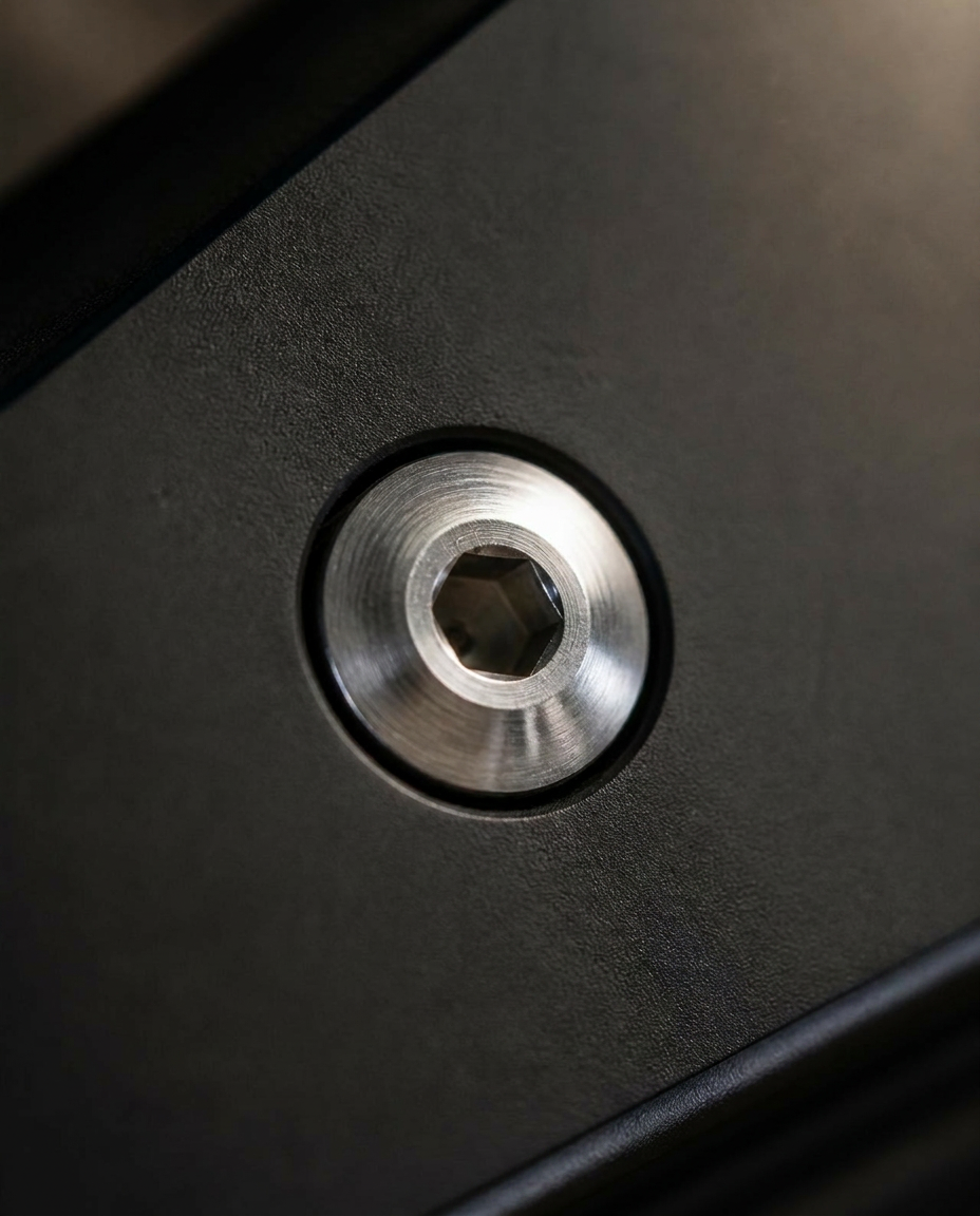 Countersunk stainless steel hex-head fastener